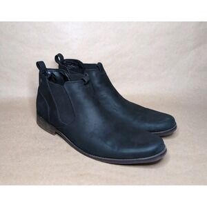 Mark Nason Men's 13 Chelsea Ankle Boot Black Brushed Leather Pull On 68923, READ